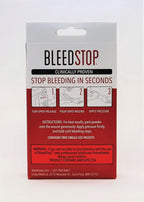 BleedStop™ First Aid Powder for Blood Clotting, Trauma Kit, Blood Thinner Patients, Camping Safety, and Survival Equipment for Moderate to Severe Bleeding Wounds or Nosebleeds - 4 (20g) Pouches