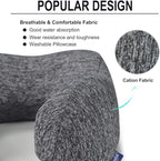 napfun Travel Pillow for Airplane, Premium Memory Foam Neck Pillow for Flight Headrest Sleep, Portable Plane Accessories, Deep Gray