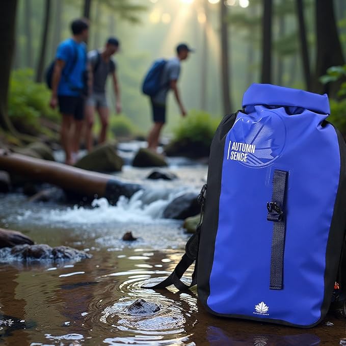 Dry Bags Waterproof Backpack, Waterproof backpack for Water sports,boating,Floating,hiking, camping and other outdoor activities 25L.(Blue)