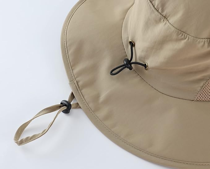 Home Prefer UPF50+ Mens Sun Hat Wide Brim Fishing Hat for Men UV Protection Womens Beach Bucket Hat for Golf Hiking Gardening