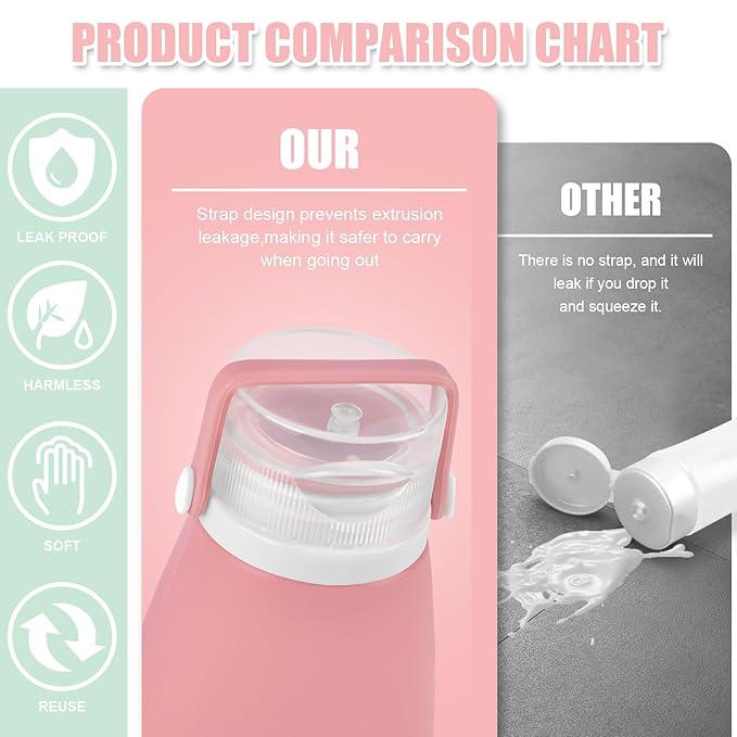 18 Pcs Travel Bottles Set for Toiletries, TSA Approved Travel Size Containers with Bandage Silicone Squeezable for Shampoo Conditioner Lotion Body Wash (Multicolour+White Bag)