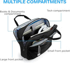 BAGSMART Laptop Bag, 15.6 Inch Briefcase Men, Lockable Computer Bag Work Bag, Water-Repellent Shoulder Messenger Bag Travel Office Business, Black