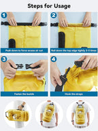 HEETA Dry Bag Waterproof for Women Men, 5L/10L/20L/30L/40L Roll Top Lightweight Dry Storage Bag Backpack with Phone Case for Travel Swimming Boating Kayaking Paddle Board Camping Beach Accessories