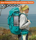 GOODaaa Power Bank Wireless Charger 45800mAh Built in Hand Crank and 4 Cables 15W Fast Charging Power Bank 7 Outputs & 4 Inputs Solar Portable Charger, SOS/Strobe/Strong Flashlights, Compass