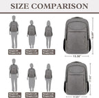 15.6 Inch Travel Backpack, Business Laptop Backpack, Water Resistant Durble Slim Casual College School Computer Nurse Work College School Bag, Travel Daypack Bag Gifts for Men Women, Grey
