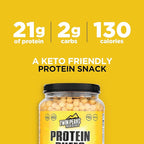 Twin Peaks Protein Puffs - (Garlic Parmesan), Keto Friendly, Low Carb Snack (300g, 21g Protein, 2g Net Carbs, High Protein, Healthy Crunchy Snack)