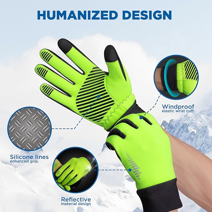 SIMARI Winter Gloves Women Men Ski Snow Gloves Liner Thermal Warm Touch Screen, Suit for Running, Cycling, Biking, Hiking, Driving, Walking, Typing, Freezer Work, Sports, Soccer, Shooting, Gaming 102