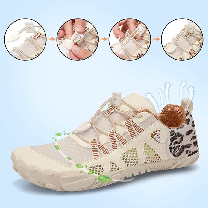 L-RUN Barefoot Water Shoes Women Mens Aqua Sock Athletic Hiking Water Sports Shoes for Swim Beach Pool Sand Diving Walking