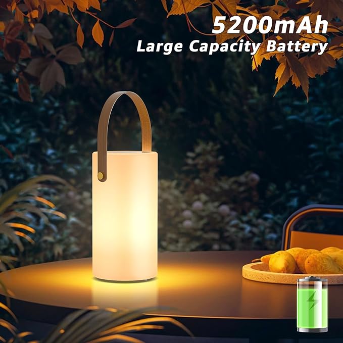 uuffoo 2-Pack Solar Table Lamp Outdoor Lantern 2 in 1 Charging Portable LED Cordless Lights with Remote 8 Colors, Water-Resistant IP44 for Patio Terrace Camping Garden Balcony