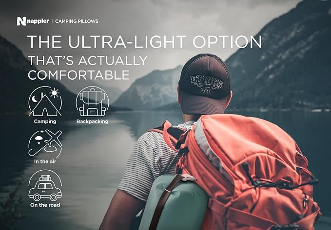 Rose Small Shredded Memory Foam Pillow for Travel and Camping - Compressible Medium Firm Bed Pillow, Breathable Cover, Machine Washable, Backpacking, Airplane and Car