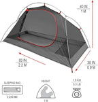 KAZOO Waterproof Backpacking Tent Ultralight 1/2 Person Lightweight Camping Tents 1/2 People Hiking Tents Aluminum Frame Double Layer