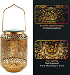 Hummingbird Solar Lanterns Outdoor Waterproof Garden Decor Women Birthday Gifts for Mom Grandma Sister Metal Hanging Solar Lights for Yard Patio Backyard Lawn Porch Decorations