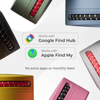 Roam Smart Tracker | Smart Bluetooth Item Finder Compatible with iOS & Android | Built-in Elastic Strap | Replaceable Battery | No Extra App or Subscription | 4-Pack, Blue, Black, Pink & Green