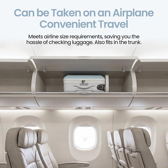 Kids Ride On Suitcase 20” Ride On Luggage with Expandable Zipper & Wheel Brake Ergonomic Seat & 110 Lbs Weight Capacity for Kids 3+ Blue