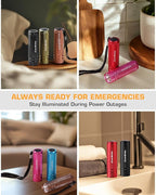 EverBrite 6-Pack Mini Flashlight Set, Aluminum LED Handheld Torches with Lanyard, Assorted Colors, Batteries Included for Party Favors, Night Reading, Camping, Power Outage, Gift to Christmas