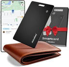 Rhinokey® Wallet Tracker Card,(Android Only) 0.07in Slim Rechargeable Airtag Card Tracker Works with Google's Find Hub IP68 Waterproof Tag Item Finder with Key Chain Hole for Luggage Tags Purse