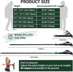 TheFitLife Collapsible Trekking Poles for Hiking – Lightweight Folding Walking Sticks for Men and Women with Extra-Long Foam Handle and Metal Flip Lock