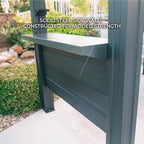 Backyard Discovery Rockport 8' x 6' Galvanized Steel BBQ Grill Gazebo Pavilion with Hardtop Steel Roof, Bar Tops, Powerport, Snow Load Support, Wind Resistance, Cook Station for Outdoor Patio or Deck