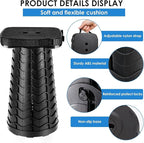 Collapsible Stool - Lightweight Folding Stool, 485lbs Capacity, Portable for Adults, Camping, Fishing, Hiking, Outdoor, Travel