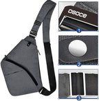 Anti Theft Crossbody Bags Sling Bag for Women Men Waterproof Wander Bag for Sports and Travel. (2.0Grey, Small)