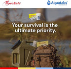 Aquatabs 397mg Water Purification Tablets (100 Pack) and Thyrosafe 65 mg Potassium Iodide Tablets (20 Pack) - Emergency Kit for Radiation and Water Treatment - Portable Survival Kit