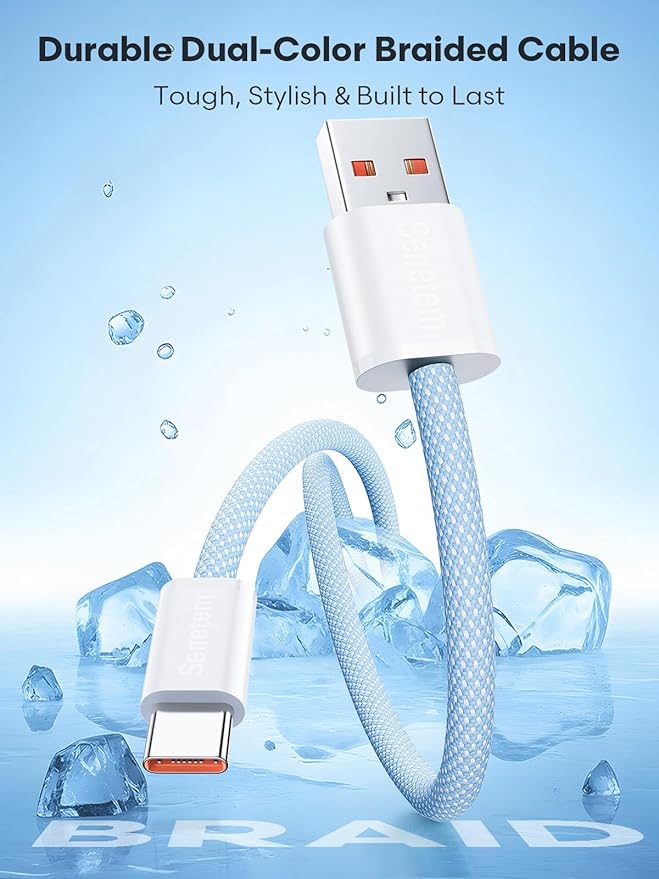 Senetem USB C Cable 10FT 3-Pack, USB A to USB Type C Long Charger Cord, 3A Fast Charging Compatible with iPhone 15 16 17 Pro, Samsung S24/S23 S22/Note 20/10, Car Play, Apple iPad Android Accessories