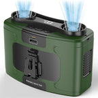 PANERGY 20000mAh Portable Waist Fan, Personal Fan Clip on with Rechargeable Battery operated, 40H Cooling,10 Speeds,16000RPM Hands-Free Belt Neck Fan for Outdoor Jobsite Gardening Camping Travel