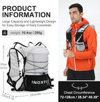 Running Hydration Vest Backpack, Lightweight Water Backpack with 1.6L Water Bladder Daypack for Women Men,Adjustable Running Vest Pack for Trail Running Hiking Cycling Race Marathon