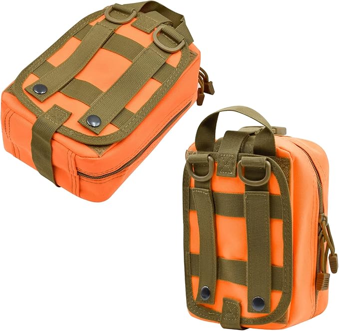 Gogoku First Aid Pouch 1000D Nylon Tactical Molle Tear Away Medical Pouch Empty Utility Pouch for Outdoor Activities Medical Supplies Camping Hiking Travel,Bag Only