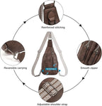 CLUCI Crossbody Bags for Women Men,Leather Sling Bag Cross Body Backpack for Woman Gifts for Women Birthday Unique