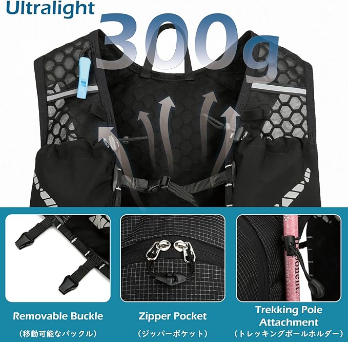 TRIWONDER Hydration Backpack Lightweight Water Pack for Men Women Hydration Pack for Cycling, Running, Hiking and Biking