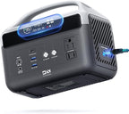 300W Portable Power Station for Dad, 179.2Wh(56000mAh) LiFePO4 Battery Power Station w/ 2 AC Outlets, 1.5H Fast Charge & LED Light Solar Generator, Father’s Day Gifts for Camping, Travel, Emergencies