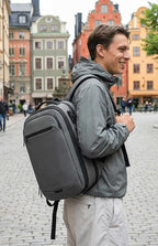 Vacuum Seal Travel Backpack 45L with Pump - Expandable Air Compression System, Water-Resistant Business TSA Lock, Laptop Backpack, Carry-On Suitcase Luggage, Gifts for Men