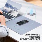 QZIIW iPhone 16 15 Pro Max Charger Fast Charging,45W Dual Port USB C Fast Charger Block [2-Pack] & Extra Long 60W 3/6/10/10FT USB C Cable - PD Quick Adapter 3.0 for iPhone 16 15/16 15Pro/16 15 Plus.