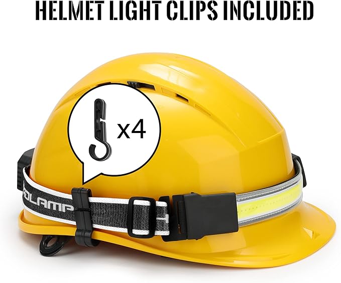 Adelante LED Headlamp Flashlight, 4Pack 1000LM 230°Wide-Beam Rechargeable Head Lamp for Adults, Red Taillight & 16 Clips Waterproof Hard Hat Light Headlamps for Running Hiking and Camping