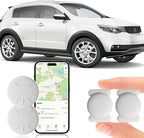 Tracker Device for Vehicles,2PCS Mini Hidden Car Tracker with Magnetic Case,No Monthly Fee Real Time GPS Car Tracker Works with Apple Find My (iOS Only) (White,2PCS)