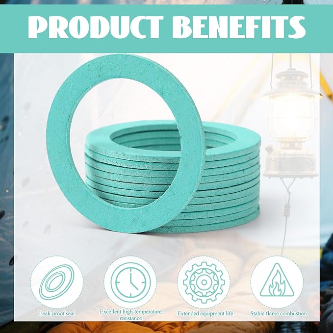 Pangda 12 Pcs Burner Nose Gasket Compatible with Humphrey/Pauli/Mr. Heater Gaslight, High Temperature Durable Replacement Burner Nose Seal