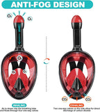 Full Face Snorkel Mask Adults with Dry Top System, Detachable Camera Mount, 180 Panoramic Anti-Fog Anti-Leak Diving Mask for Adult and Kids