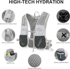INOXTO Hydration Vest Backpack,Lightweight Water Running Vest Pack with 1.5L Water Bladder Bag Daypack for Hiking Trail Running Cycling Race Marathon for Women Men