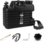 5 Gallon Water Jug, Camping Water Container BPA Free Water Storage with Spigot No Leakage Portable Emergency Water Tank for Outdoor Hiking Camping Picnic Supplies Black