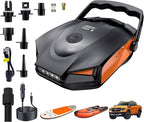 50PSI Paddle Board Pump Electric Portable, High Pressure Sup Pump - Dual Stage Inflation, Auto Shut Off and Deflate for Stand Up Paddle Board/Car/Kayak/Bicycle