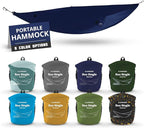 KAMMOK: Roo Single Hammock | Made from Strong & 100% Recycled Water Resistant Ripstop Fabric | Comfortable, Packable, Lightweight (Lifetime Adventure Grade Warranty), Midnight Blue