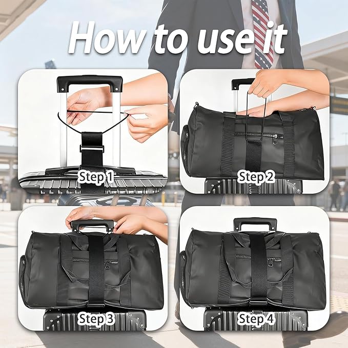 Luggage Straps for Suitcases，Multi-Use Strong Adjustable Luggage Connector Straps, Durable, Waterproof, Bungee Straps，Travel Suitcase Essential Travel Essentials (Blue 4PCS)