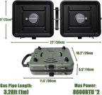 Camping Stove 2 Burner, Lightweight Foldable Propane Stove with 17200 BTUs High Output, Quick Ignition & Ajdust Camp Stove, Must Have for Camping, Hiking, Travel, Outdoor BBQ