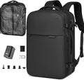 Vacuum Seal Travel Backpack 45L with Pump - Expandable Air Compression System, Water-Resistant Business TSA Lock, Laptop Backpack, Carry-On Suitcase Luggage, Gifts for Men