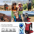 15L Insulated Hydration Backpack Pack with 2L Water Bladder Lightweight Hiking Backpack Bag for Women Men Daypack for Hiking Running Festival Camping Biking