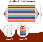 Camping Hammocks for Backyard Hanging Sturdy Garden Comfortable Fabric Hammock Indoor Tree Straps Up to 616lbs Weight Capacity with Travel Bag for Camping Portable Outdoor Patio (Cyan)