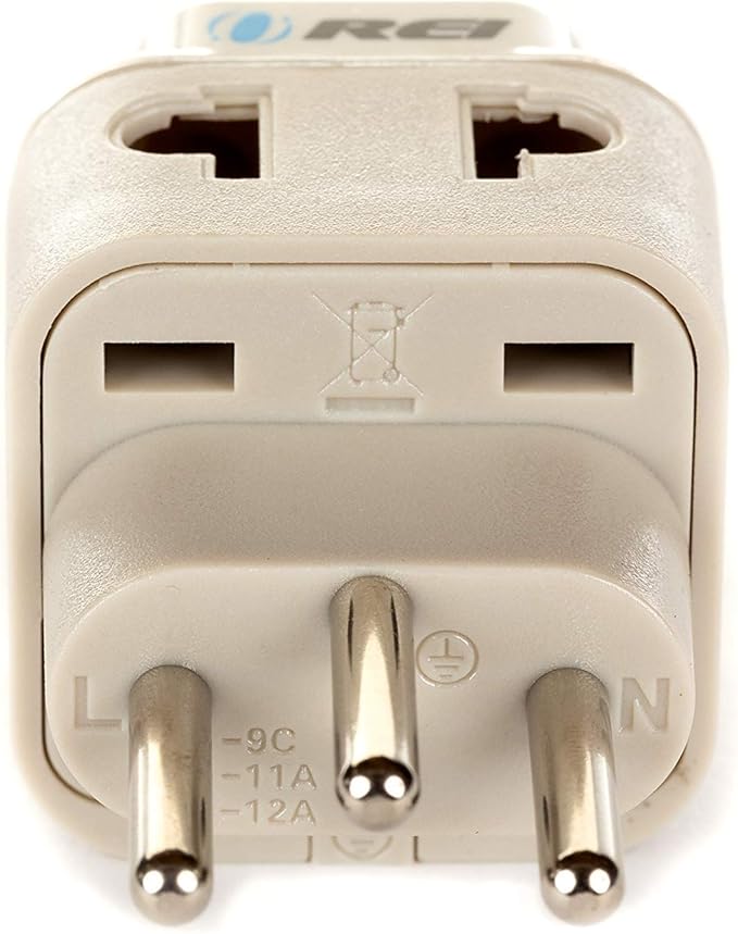 OREI Type J Adapter – Switzerland Travel Plug Adapter – US to Switzerland Plug Adapter – CE Certified & RoHS Compliant Type J Converter