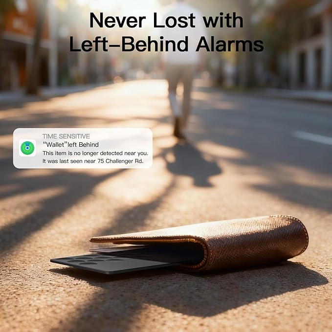 2026 Smart Card Air Tracking Tag | Bluetooth Wallet GPS Tracker | Thin Eco-Friendly Alternative Work with Apple Find my | 6-10 Years Battery | Apple MFi Certified Keys Find Item Locator for Keys, Bags