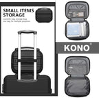 Kono Carry On Luggage Set Lightweight Airline Approved Carry On Suitcase with TSA Lock Spinner Wheels Durable Luggage Hardside Black
